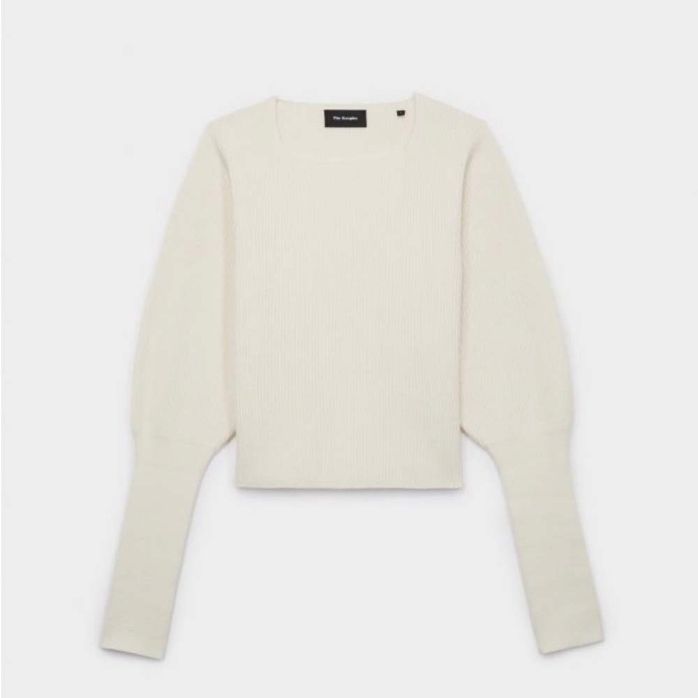 Kooples ecru wool sweater
